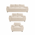 thumbnail image 2 of Sala Summer de 3 piezas tapizada en suede color marfil – sofá, love seat y sillón individual, 2 of 3