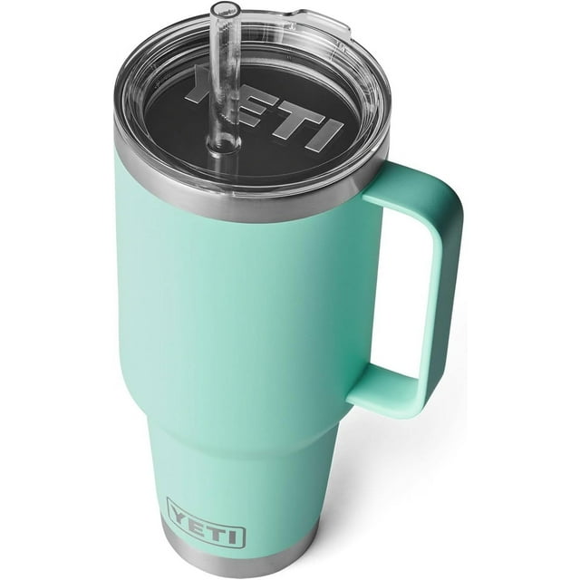 YETI Rambler 42 oz Straw Mug, Vacuum Insulated, Stainless Steel, Seafoam