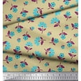 thumbnail image 3 of Soimoi polyester Crepe Fabric Leaves & Floral Artistic Print Fabric by Yard 42 Inch Wide, 3 of 5