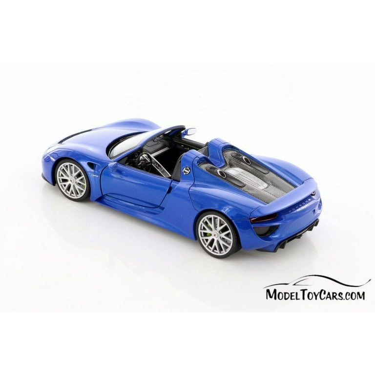 Porsche 918 Spyder Convertible, Blue - Welly 24055HC/4D - 1/24
