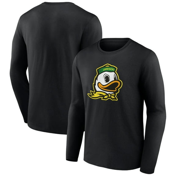 Men's Black Oregon Ducks Logo Long Sleeve T-Shirt