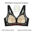 thumbnail image 3 of AILIVIN Women Wireless Bras Comfort Women's Lace Bra Women Bra Adjustable Wider Straps Back Support Full Coverage Bras Lifting Up Bras No Wire Minimizer Bras Black 32DD, 3 of 7
