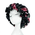 thumbnail image 4 of Bonnet en Satin Soyeux à Double Couche pour Femmes, Bonnet de Nuit Réversible, Accessoires pour Cheveux, Violet, 4 of 6