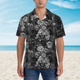 thumbnail image 2 of Balery Black Cats In A Garden Camisas hawaianas de manga corta para hombre, camisas playeras de corte holgado, camisas de vacaciones con botones,Large, 2 of 7