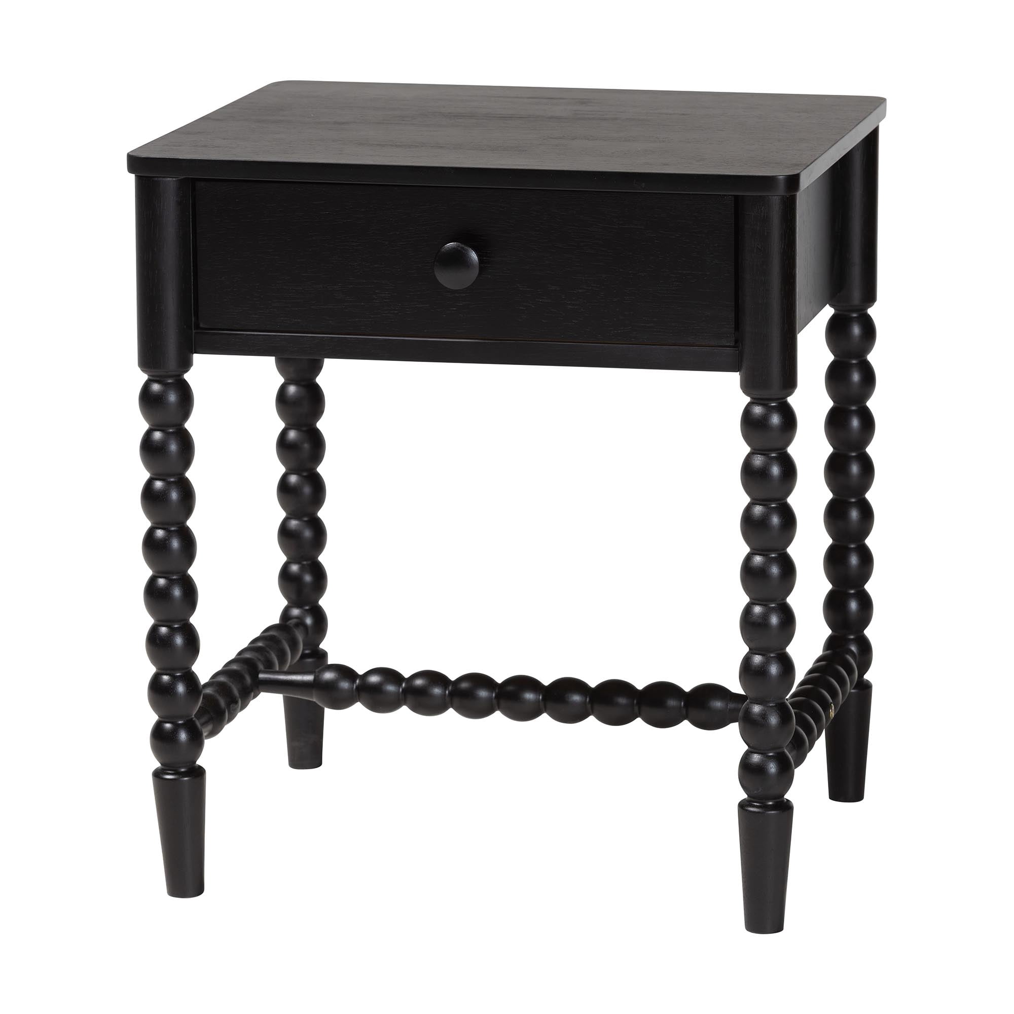 Baxton Studio Brantley Modern Farmhouse Bedroom Set, Queen, 4-Piece, Black