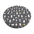 thumbnail image 6 of Uemuo Lovely Penguin Pattern Round Bar Stool Seat Covers Washable Stool Cushion Slipcover Elastic Bar Chair Covers-13 inch, 6 of 7