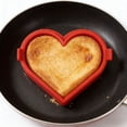 thumbnail image 4 of Reusable Heart-Shaped Silicone Pancake Mold - 2 Styles Non-Stick Pancake Maker, Diy Breakfast Tool for Home Kitchen Cooking Baking, 5.5*5.3*1.45in, Easy Clean Mold, Red, 4 of 9