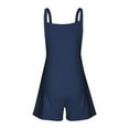 thumbnail image 6 of Aligament Jumpsuits for Women, Women's Solid Color Fashionable Casual Button Pocket Suspender Jumpsuit, Blue XL, 6 of 7