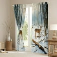 thumbnail image 3 of Castle Fairy Safari Deer Blackout Curtains Set of 2 (52x84 Each) for Teens,Tree Branches Window Curtains,Jungle Animal Curtains and Drapes,Microfiber Bedroom Decor, 3 of 6