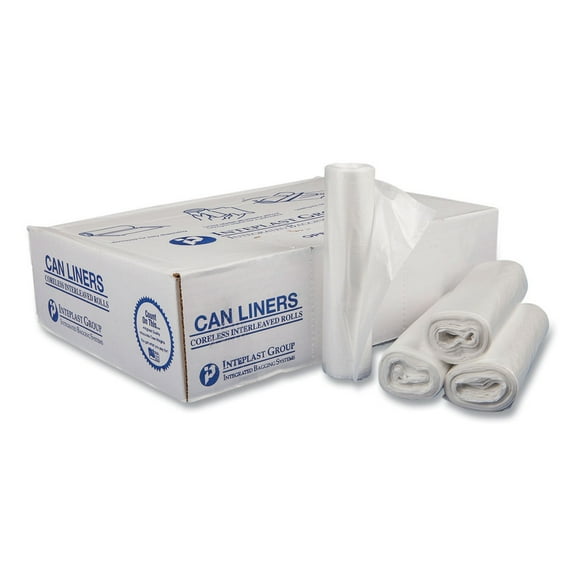 Inteplast Group Low-Density Can Liner 24 x 33 16gal .35mil Clear 50/Roll 20 Rolls/Carton SL2433LTN