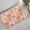 thumbnail image 2 of Pioneer Flower Floral Print Pattern Bathroom Rugs Mat, Non Slip Microfiber Bathroom Rug with Rubber Backing, Soft Mats for Bathroom Floor Tub Shower, 17"x27", 2 of 5