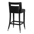 thumbnail image 4 of Pemberly Row Transitional 26" Velvet Counter Stool in Black Finish, 4 of 6