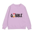 thumbnail image 3 of Ccpelsie Boys and Toddlers' Regular Fit Crew Neck Sweatshirt Pullover Fall Winter Top for Kids(Purple,5-6 Years), 3 of 4