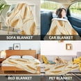 thumbnail image 2 of Yayeee Throw Blanket for Couch Soft Warm 50" x 60" Sofa Chair Bed Decoration, Wheat Ears Pattern, 2 of 7