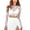 White, variant on WCJM Womens Mesh Lace Long Sleeve Shirts Crewneck Slim Fitted See Through Blouse Women's Long Sleeve T-Shirt