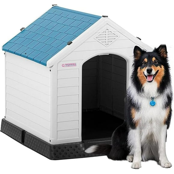 Casa Para Perrón Q Perrón Raza Mediana Color azul
