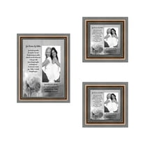 Picture Frame Set, 3 Piece Customizable Multi pack, 1-5x7, 2-4x4, for Instagram Photo Wall Gallery or Tabletop Display