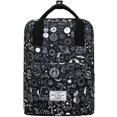 thumbnail image 1 of Mochila de lona impermeable para mujer, morral escolar grande y bonito para ordenador portátil, a la moda, novedad Fivean unisex, 1 of 2