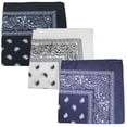 thumbnail image 1 of Lot de 3 Bandanas à Motif Cachemire 100 % Coton Double Face - 22 Pouces (Mixte), 1 of 2