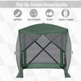 thumbnail image 3 of Garden Storage Shed, Pop Up Camping Canopy Gazebo Screen Shelter Tent with Single Person Easy Set-Up, Ventilating Mesh, Portable Carry Bag for Outdoor Camping Party Event, 7x7FT, Green, 3 of 10