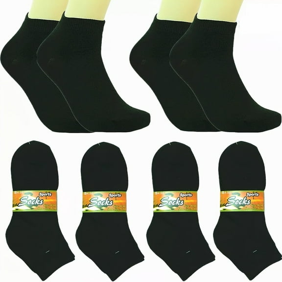 6 pairs of black cotton socks