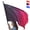 Pink, variant on KHAMPA Color Guard Flags with Pole- Blue Lightweight Spinning Flags for Performances - Durable Construction - Ideal for Marching Bands, Drum Corps, and Dance Teams