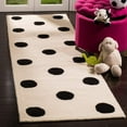 thumbnail image 3 of SAFAVIEH Kids Polka Dots Wool Area Rug, Grey/Ivory, 5' x 7', 3 of 5