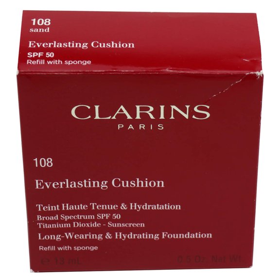 Clarins Everlasting Cushion Long-Wearing & Hydrating Foundation Refill SPF 50 13ml (108 Sand)