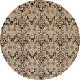 thumbnail image 1 of Ahgly Company Machine Washable Indoor Round Abstract Brown Sugar Brown Area Rugs, 8' Round, 1 of 7