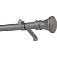 thumbnail image 2 of Tailor & Taylor Curtain Rod with Trumpet Finials, Metal Telescopic Drapery Hardware Set with Adjustable Rod for Living Room, Kitchen and Windows (72"-144", Black), 2 of 9