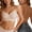 Beige, variant on Women's Seamless Low-Back Wireless Bra, U-Back Halter Design, Convertible Multiway Straps, Removable Padded, Invisible Comfort Beige XXL