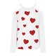 thumbnail image 4 of Mujeres de manga larga de malla ahueca hacia fuera el hombro frío camisas casuales fuera del hombro pulóver a rayas con cuello en V blusa túnica Tops Pompotops gfhjh22051, 4 of 8
