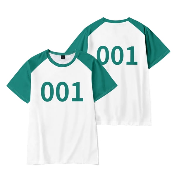 Jugador Adultos Vestuario Cosplay Números Juego Calamares 456 333 001 Unisex para Hombres Mujeres