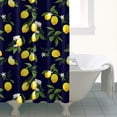 thumbnail image 4 of Yellow Lemon Fruits DarkBlue Pattern Shower Curtain 72"x72" ,Bathroom Decorative Shower Curtains Set with 12 Hooks,Modern Waterproof Washable Shower Curtain, 4 of 6