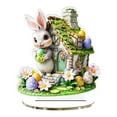 thumbnail image 2 of HmNPlay Easter Bunny Egg 3D Acrylic Desktop Ornament - Kids Safe Home Decor with Non Slip Base, Spring Tabletop Display for Gift Basket & Holiday Decorating (Ready to Gift)​, 2 of 9
