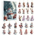 thumbnail image 3 of Snowman Advent Calendar 2025, Christmas Countdown Calendar with 24 Mini Resin Snowman Ornaments, Holiday Party Decoration for Family and Kids, 3 of 8