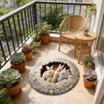 thumbnail image 4 of Decorative Area Rug Custom Easter Bunny Round Rug Personalized 3D Effect Easter Day Carpet Non Washable Bunny Area Rug for Living Room Bedroom Birthday Indoor Home Decor Spring Day Rug,Area Rug,Floor, 4 of 6