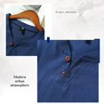 thumbnail image 2 of Men's T-Shirts Graphic Summer Loose Long Sleeve V Neck Outdoor Loose Fit Solid Color Casual Daily Home Breathable Tshirt, 2 of 7