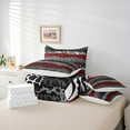 thumbnail image 5 of Castle Fairy Leopard Zebra Print Bedding Comforter Set 7-Piece for Boys Girls,Abstract Stripes King Bedding Sets,Animal Print Ultra Soft Bed Sheets,Luxury Bedroom Decor,Reversible, 5 of 7