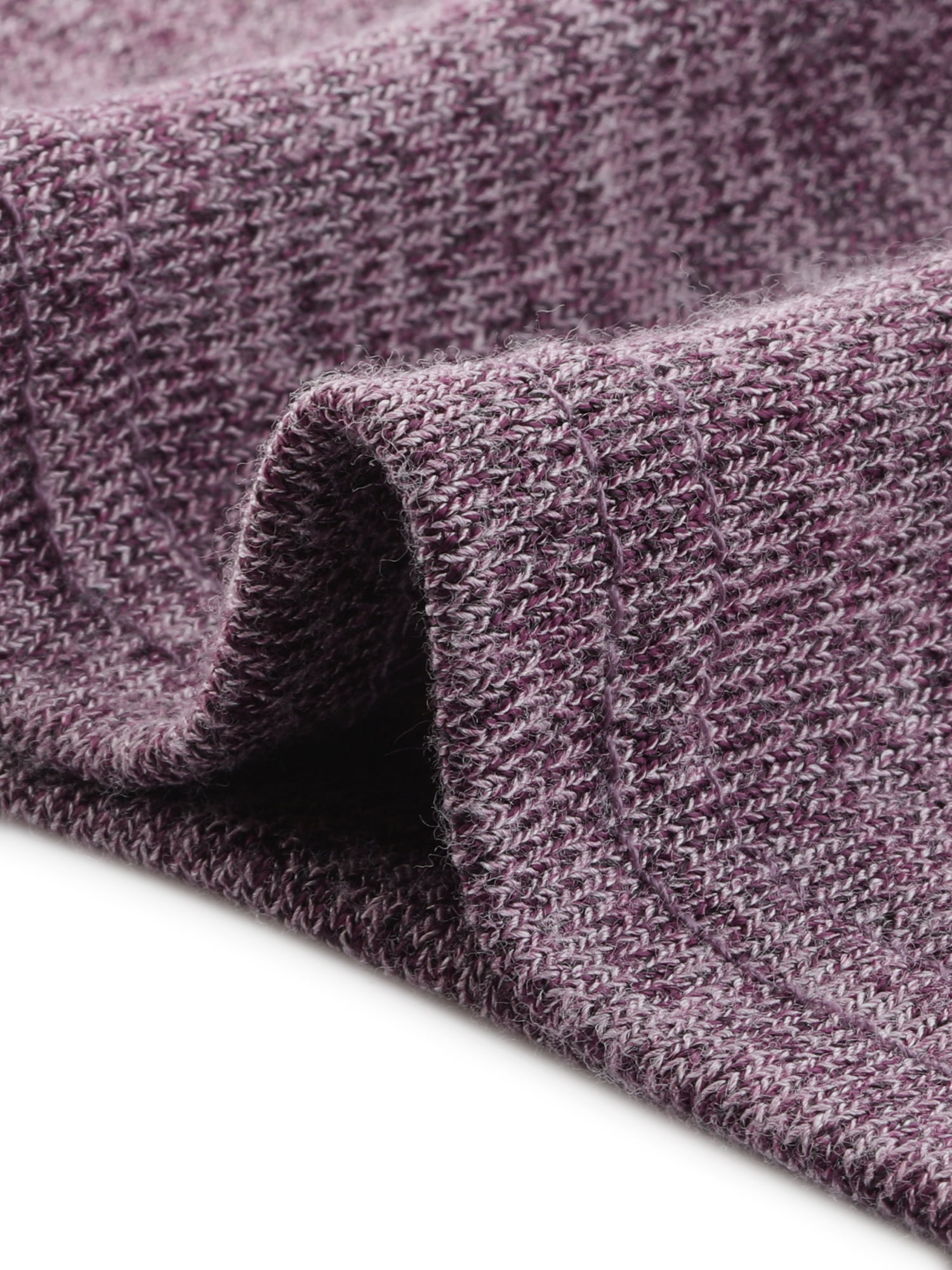 DARING DIVA Women's Plus Size Color Block Long Sleeve Crew Neck Knitted Blouse 1X Purple