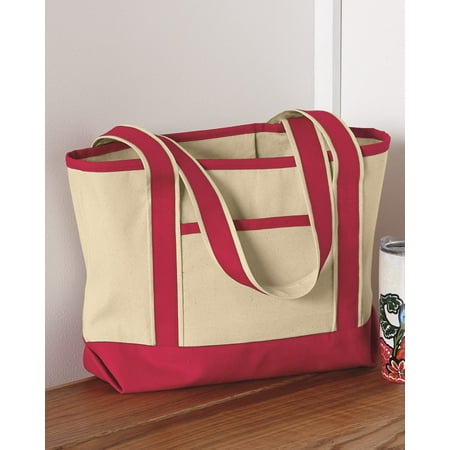 Check Small Tote - Q-Tees 20L Small Canvas Deluxe Tote