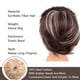 thumbnail image 2 of Bun Hair, Messy Bun Hair Ring Fluffy Ponytail Rubber Band Straight Hair Accessory for Women(Gold) Ref: 2038, 2 of 5
