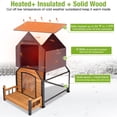 thumbnail image 3 of Aivituvin Heated Dog House for Outside Insulated Large Dog House Outdoor with Safe Heated Pad, Chew-Proof Metal Frame & Insulated Liner for Medium to Large Dogs, 37.4" L x 50.9" W x 37.2" H, 3 of 7