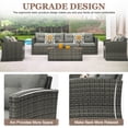 thumbnail image 4 of Superjoe 7 Pcs Patio Sectional Sofa Set Wicker Furniture Set with Coffee Table,Aluminum Frame,Gray, 4 of 8