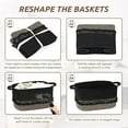 thumbnail image 4 of Natubeau 3 Pack Woven Storage Baskets, Black 22L Large Storage Basket for Organizing, Cotton Rope Storage Bins with Heavy Tassel, Cube Laundry Baskets, 4 of 12