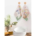 thumbnail image 2 of Happy Easter Kitchen Dish Towels for Drying Dishes Set of 4, Cute Bunny Colorful Eggs Spring Flowers Green Waffle Weave Microfiber Hand Tea Bathroom Towels Quick Dry & Absorbent Towel 12x12, 2 of 7