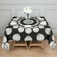 thumbnail image 3 of Black White Tie Dye Mandala Pattern Square Tablecloth,Waterproof Square Table Cover,Wipeable Spillproof Washable Table Cover for Home Kitchen Party Decor 60"x60"(152x152cm), 3 of 6