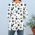 thumbnail image 4 of Roncen 3/4 Length Sleeve Womens Tops V Neck Casual Tunic Tops Basic Shirts Loose Fit Blouse, 4 of 6