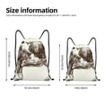 thumbnail image 2 of Honeii Cow 1 Print Drawstring Backpack,Drawstring Bags String Backpack Gym Cinch Sack Backpack Sport Bag Draw-Small, 2 of 6