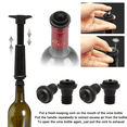 thumbnail image 3 of Vacu Vin Black Pump with Wine Saver stoppers - Keeps wine fresh for up to 10 days (Black）, 3 of 5